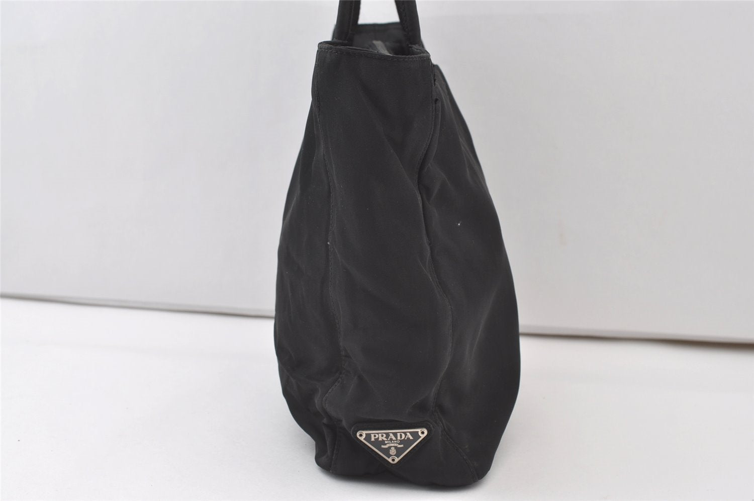 Authentic PRADA Vintage Nylon Tessuto Shoulder Tote Bag Black 0084J