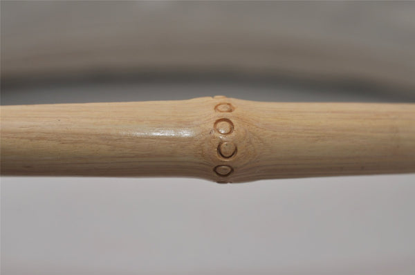 Authentic GUCCI Bamboo Shoulder Hand Bag Purse Leather 0013865 White 0085J