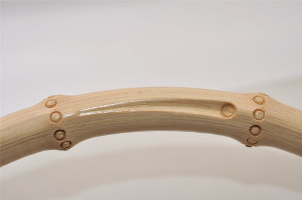 Authentic GUCCI Bamboo Shoulder Hand Bag Purse Leather 0013865 White 0085J