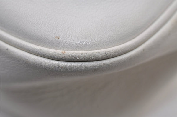 Authentic GUCCI Bamboo Shoulder Hand Bag Purse Leather 0013865 White 0085J