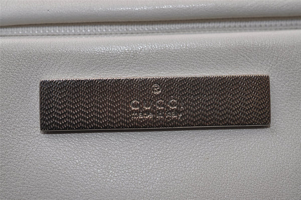 Authentic GUCCI Bamboo Shoulder Hand Bag Purse Leather 0013865 White 0085J