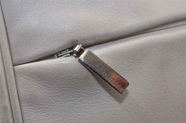 Authentic GUCCI Bamboo Shoulder Hand Bag Purse Leather 0013865 White 0085J