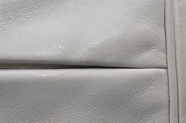 Authentic GUCCI Bamboo Shoulder Hand Bag Purse Leather 0013865 White 0085J