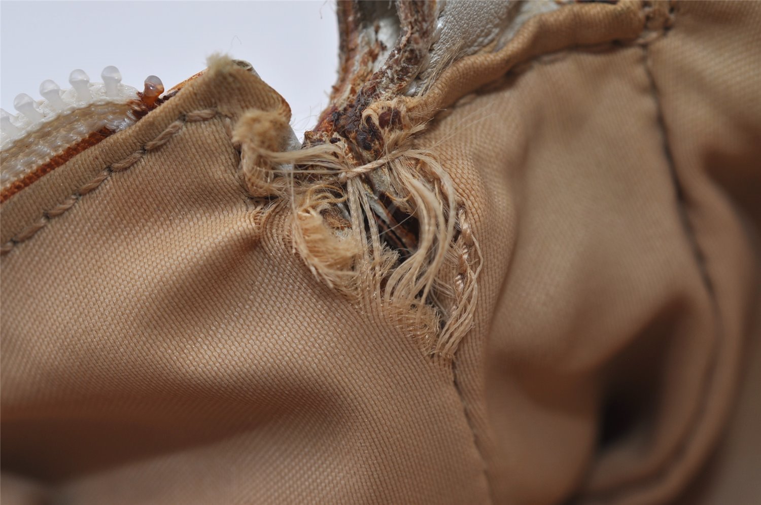 Authentic GUCCI Bamboo Shoulder Hand Bag Purse Leather 0013865 White 0085J