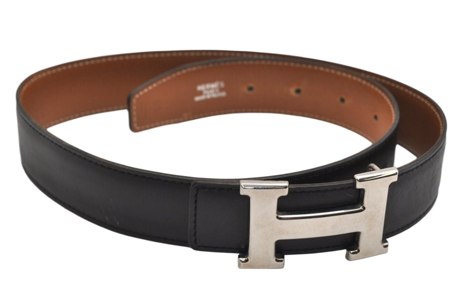 Authentic HERMES Constance Leather Belt Size 65cm 27.6