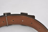 Authentic HERMES Constance Leather Belt Size 65cm 27.6" Black Brown 0085K