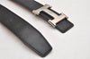 Authentic HERMES Constance Leather Belt Size 65cm 27.6" Black Brown 0085K