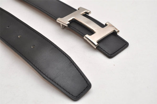 Authentic HERMES Constance Leather Belt Size 65cm 27.6" Black Brown 0085K