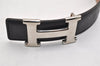 Authentic HERMES Constance Leather Belt Size 65cm 27.6" Black Brown 0085K