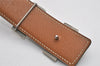 Authentic HERMES Constance Leather Belt Size 65cm 27.6" Black Brown 0085K
