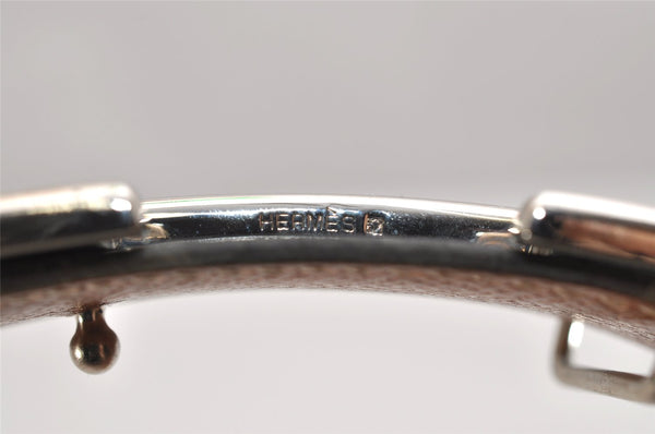 Authentic HERMES Constance Leather Belt Size 65cm 27.6" Black Brown 0085K