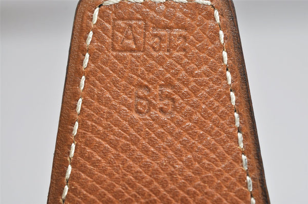 Authentic HERMES Constance Leather Belt Size 65cm 27.6" Black Brown 0085K