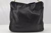 Authentic GUCCI Vintage Bamboo 2Way Shoulder Hand Bag Leather Black Junk 0086J