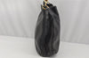Authentic GUCCI Vintage Bamboo 2Way Shoulder Hand Bag Leather Black Junk 0086J