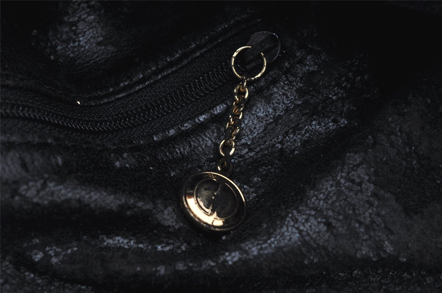 Authentic GUCCI Vintage Bamboo 2Way Shoulder Hand Bag Leather Black Junk 0086J