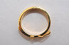 Authentic HERMES Scarf Ring Boucle Sellier Circle Design Gold Tone Box 0086K