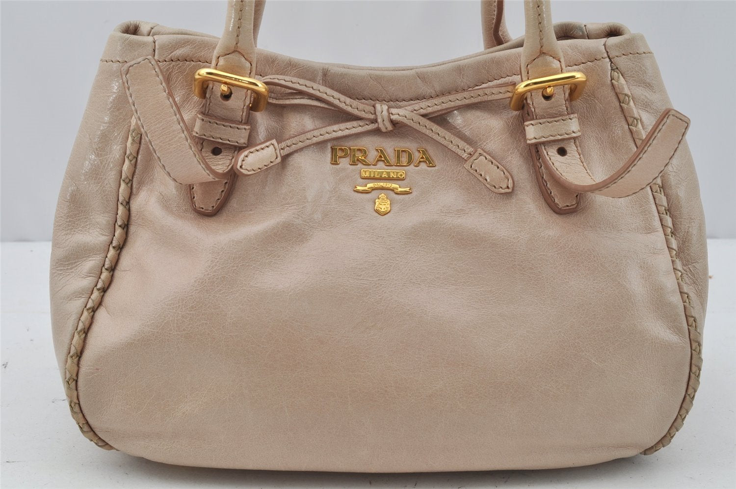 Authentic PRADA Vintage Leather 2Way Shoulder Hand Bag Purse Pink Junk 0087J
