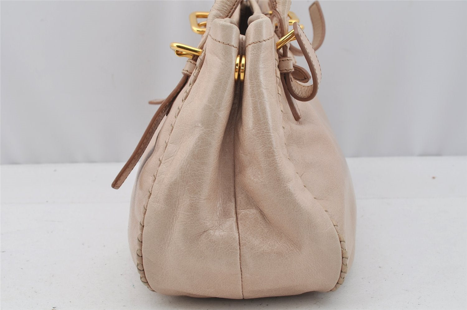 Authentic PRADA Vintage Leather 2Way Shoulder Hand Bag Purse Pink Junk 0087J