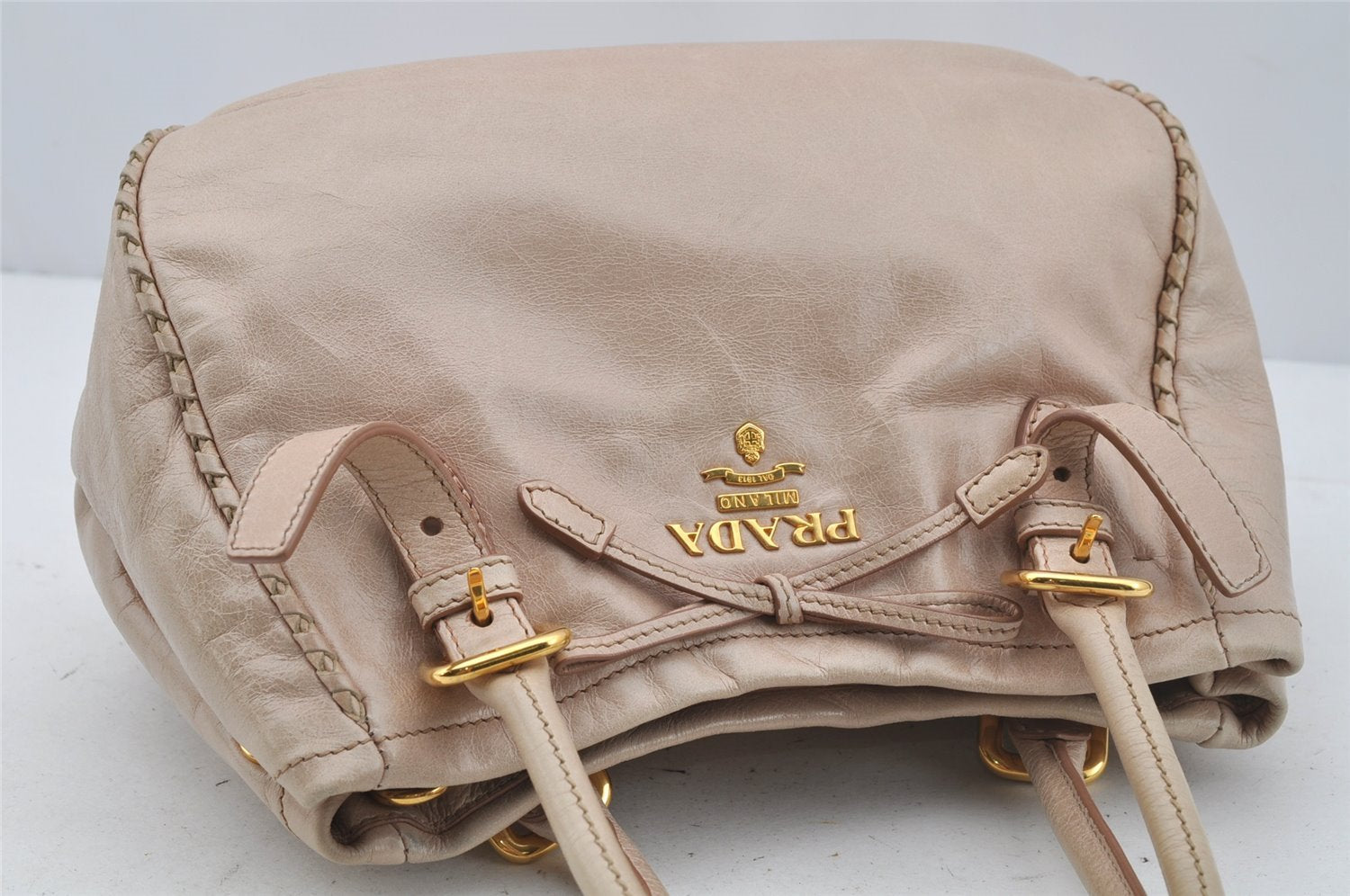 Authentic PRADA Vintage Leather 2Way Shoulder Hand Bag Purse Pink Junk 0087J