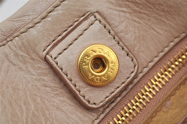 Authentic PRADA Vintage Leather 2Way Shoulder Hand Bag Purse Pink Junk 0087J