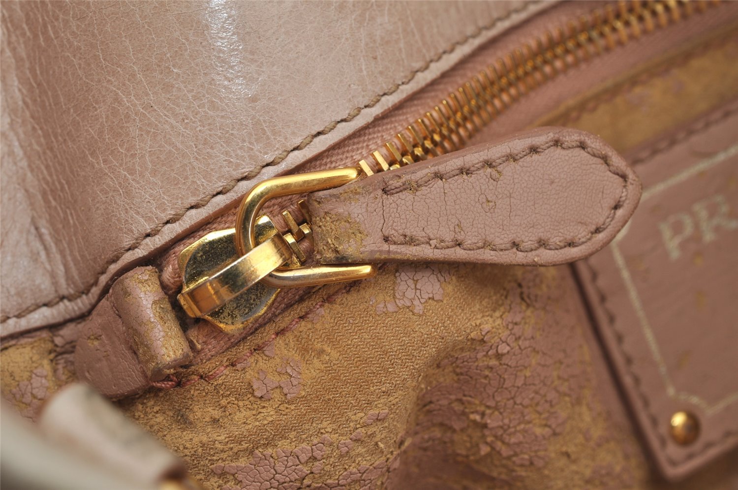 Authentic PRADA Vintage Leather 2Way Shoulder Hand Bag Purse Pink Junk 0087J