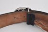 Auth GUCCI Guccissima Interlocking Belt GG Leather 80cm 31.5" 368186 Black 0087K