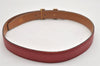 Authentic HERMES Mini Constance Leather Belt Size 65cm 25.6" Red Brown Box 0088K