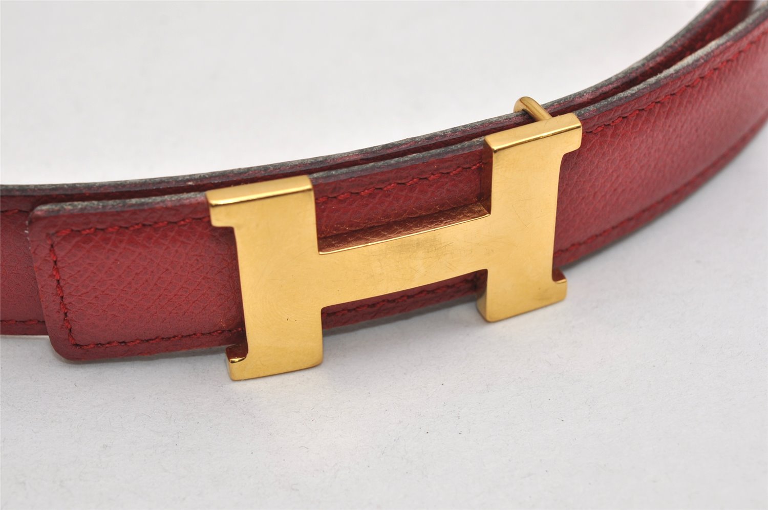 Authentic HERMES Mini Constance Leather Belt Size 65cm 25.6