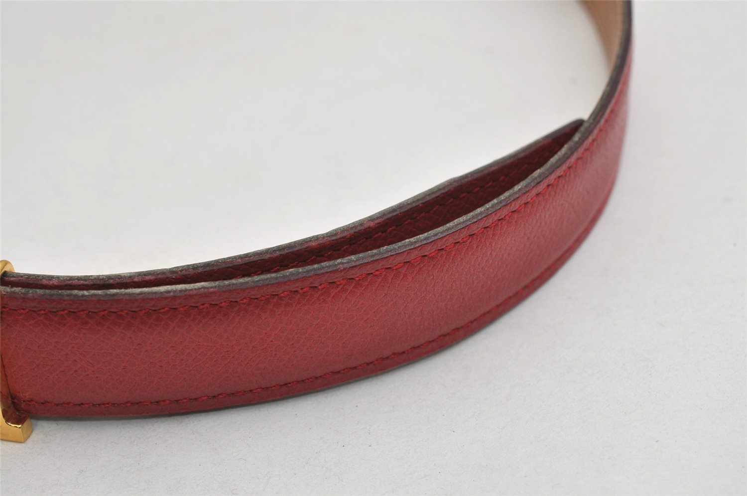 Authentic HERMES Mini Constance Leather Belt Size 65cm 25.6