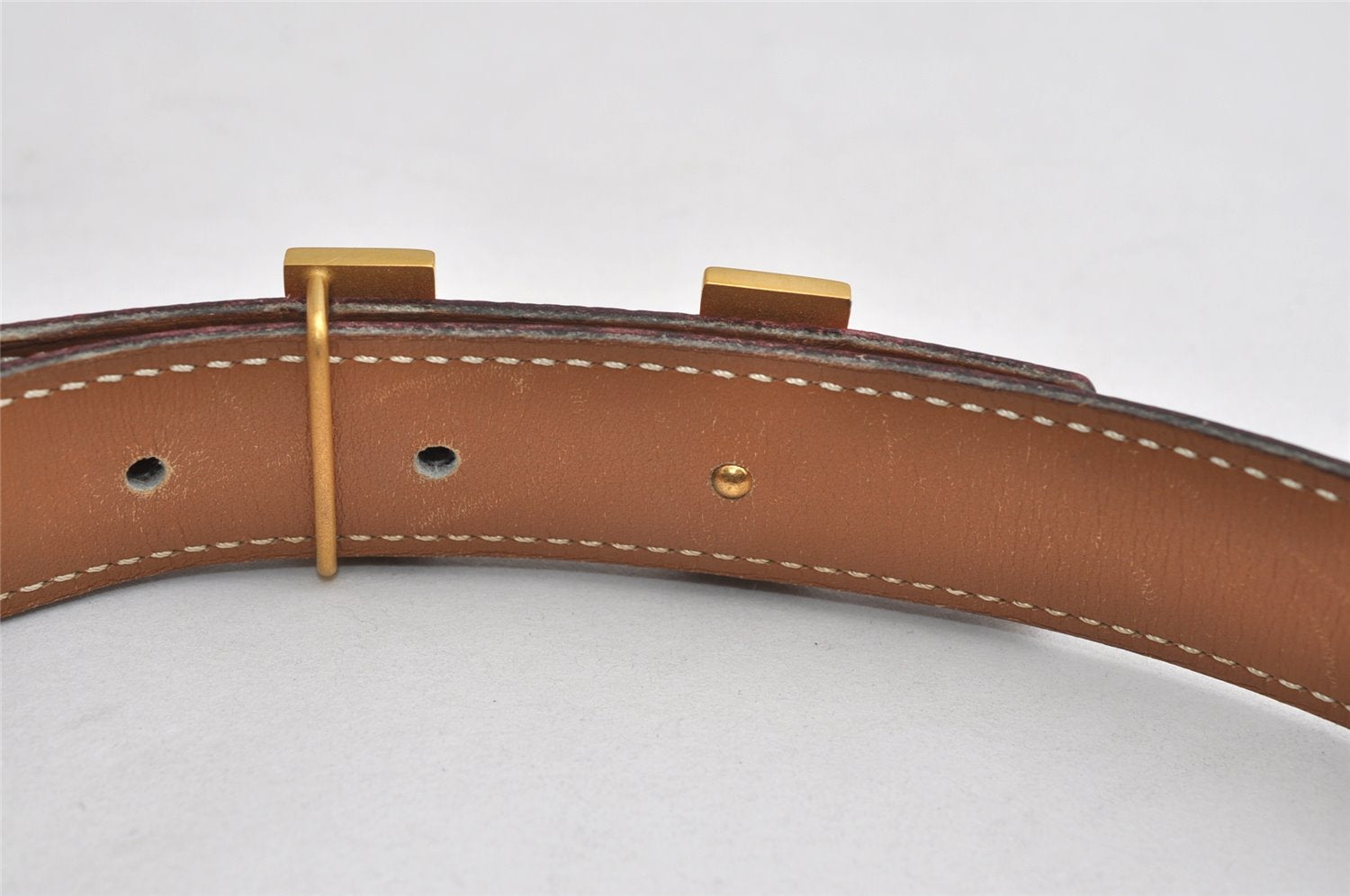 Authentic HERMES Mini Constance Leather Belt Size 65cm 25.6