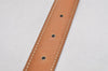 Authentic HERMES Mini Constance Leather Belt Size 65cm 25.6" Red Brown Box 0088K