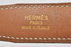 Authentic HERMES Mini Constance Leather Belt Size 65cm 25.6" Red Brown Box 0088K