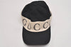 Authentic GUCCI Vintage Base Ball Cap Canvas Pile Size M Black 0089K