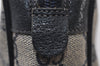 Authentic GUCCI Sherry Line Clutch Hand Bag Purse GG PVC Leather Navy Blue 0090J