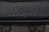 Authentic GUCCI Sherry Line Clutch Hand Bag Purse GG PVC Leather Navy Blue 0090J