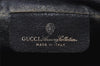 Authentic GUCCI Sherry Line Clutch Hand Bag Purse GG PVC Leather Navy Blue 0090J