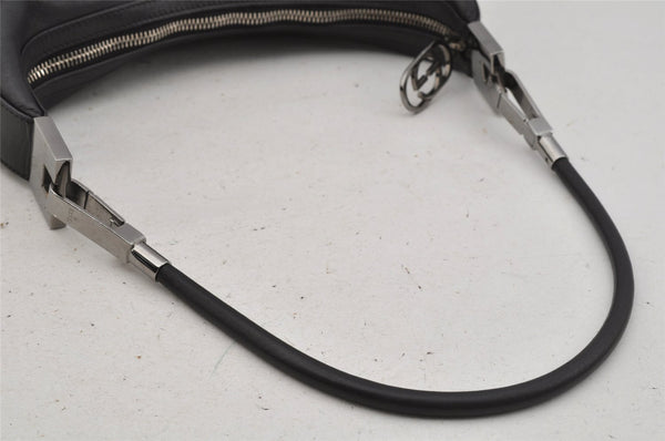 Authentic GUCCI Vintage Shoulder Bag Purse Leather 0013812 Black 0092J