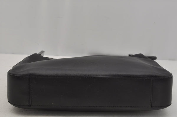 Authentic GUCCI Vintage Shoulder Bag Purse Leather 0013812 Black 0092J