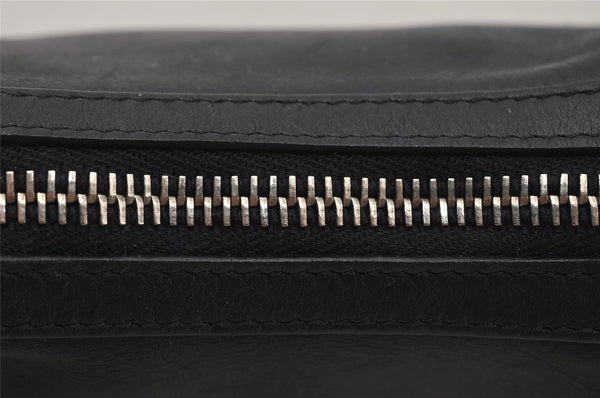 Authentic GUCCI Vintage Shoulder Bag Purse Leather 0013812 Black 0092J