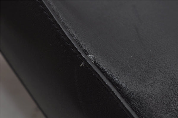 Authentic GUCCI Vintage Shoulder Bag Purse Leather 0013812 Black 0092J