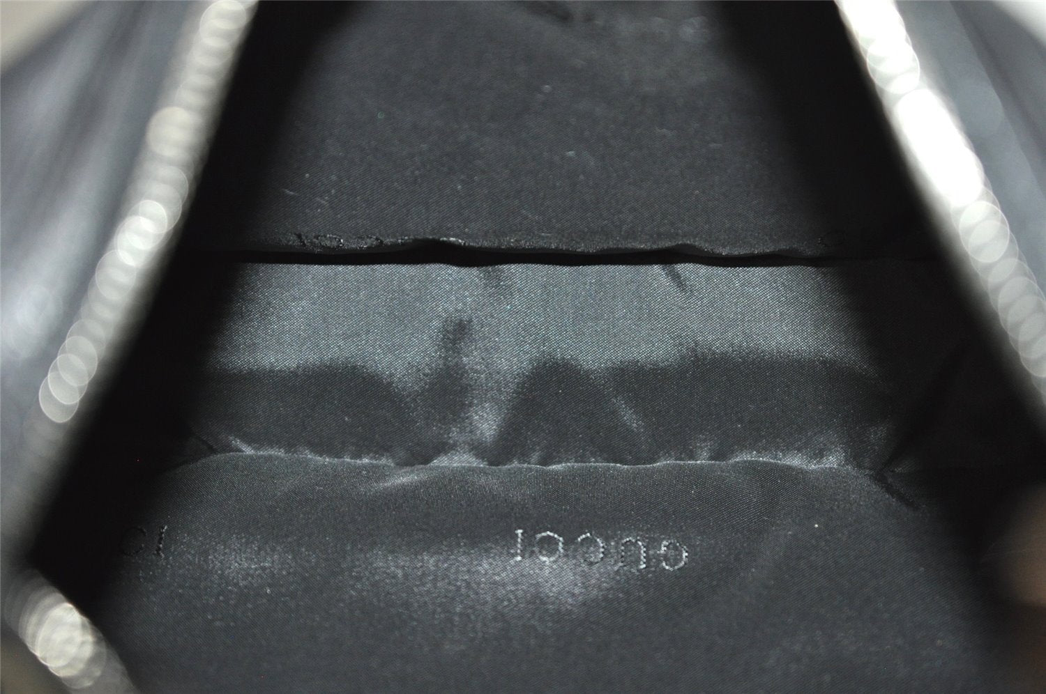 Authentic GUCCI Vintage Shoulder Bag Purse Leather 0013812 Black 0092J