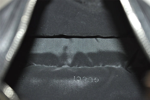 Authentic GUCCI Vintage Shoulder Bag Purse Leather 0013812 Black 0092J