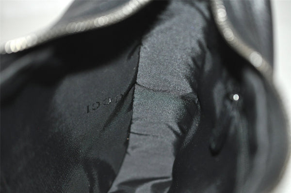 Authentic GUCCI Vintage Shoulder Bag Purse Leather 0013812 Black 0092J