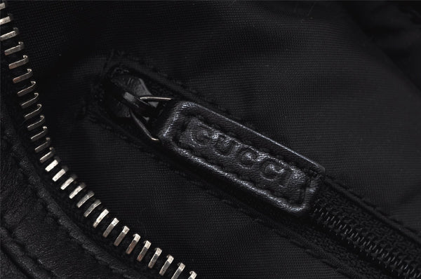Authentic GUCCI Vintage Shoulder Bag Purse Leather 0013812 Black 0092J
