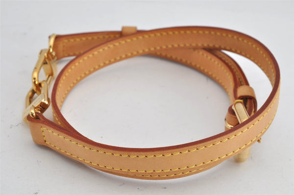 Authentic Louis Vuitton Vintage Leather Shoulder Strap Beige 28.2-32.8" LV 0092K