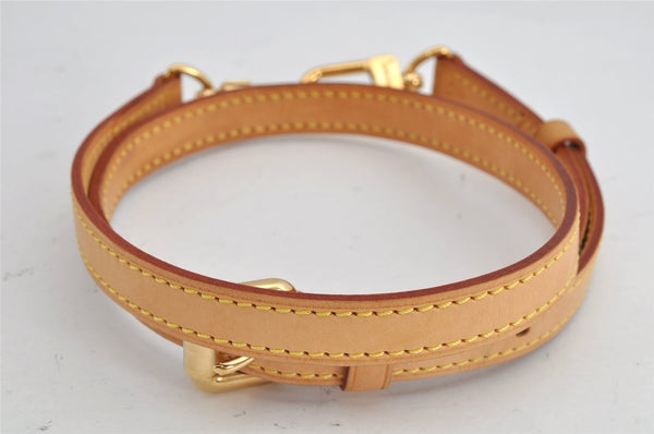 Authentic Louis Vuitton Vintage Leather Shoulder Strap Beige 28.2-32.8" LV 0092K