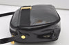 Authentic Salvatore Ferragamo Vara Shoulder Cross Body Bag Enamel Black SF 0093J