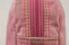 Authentic PRADA Vintage Nylon Tessuto Leather Pouch Purse Pink 0094J