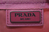 Authentic PRADA Vintage Nylon Tessuto Leather Pouch Purse Pink 0094J