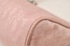 Authentic Christian Dior Trotter Vintage Hand Bag Purse Nylon Leather Pink 0094K